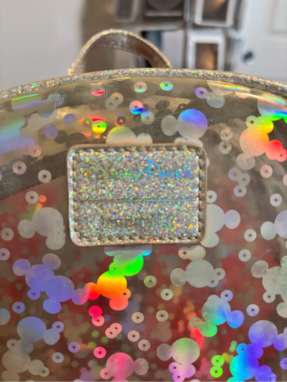 Loungefly Holographic Sequin 14” Backpack - Rose Gold